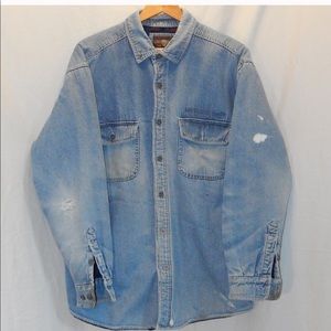 Medium weight distressed denim Jacket